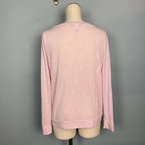 VICTORIA’S Secret Pink Lightweight Burnout Knit Long Sleeve Bombshell Top Size M - Picture 4 of 12